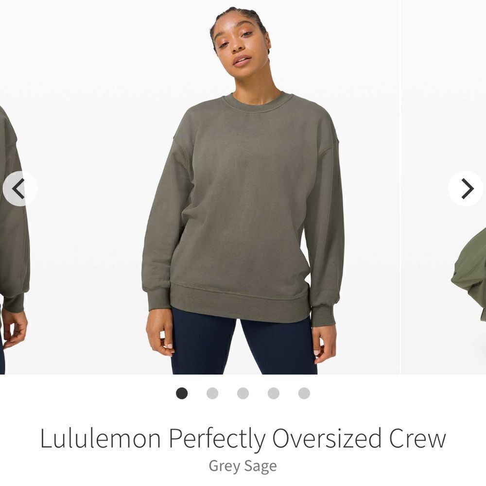 Lululemon Perfectly Oversized Crew Grey Sage